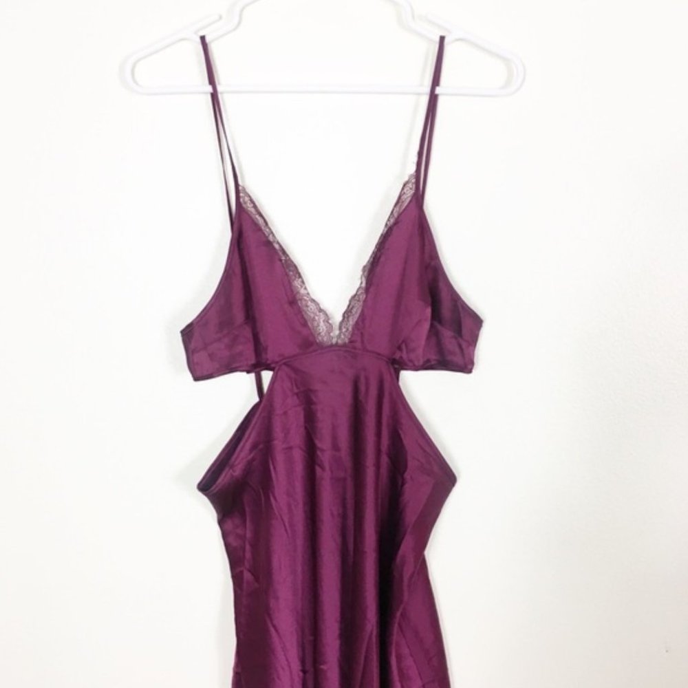 Victoria’s Secret Maroon Satin Lingerie Dress - Picture 4 of 10